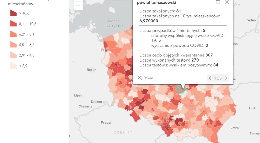Trzecia fala koronawirusa w Tomaszowie i powiecie. Duży wzrost zakażeń i zgonów. Kolejne klasy na kwarantannie