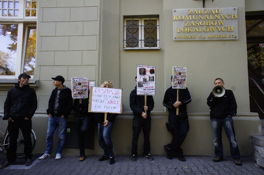 Pikieta anarchistów pod ZKZL w Poznaniu