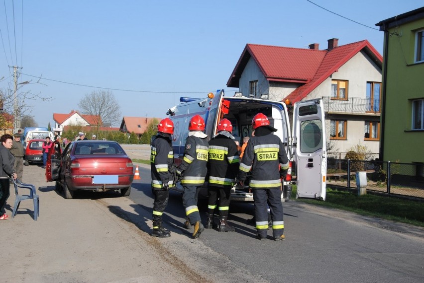 Wypadek w Kościerzynie w gminie Wróblew