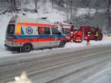 Wypadek zablokował drogę w dolinie Popradu [ZDJĘCIA]