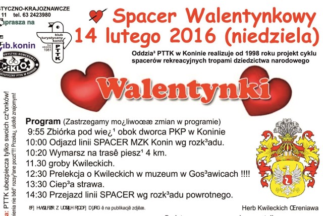 Na walentynki spacer po Koninie