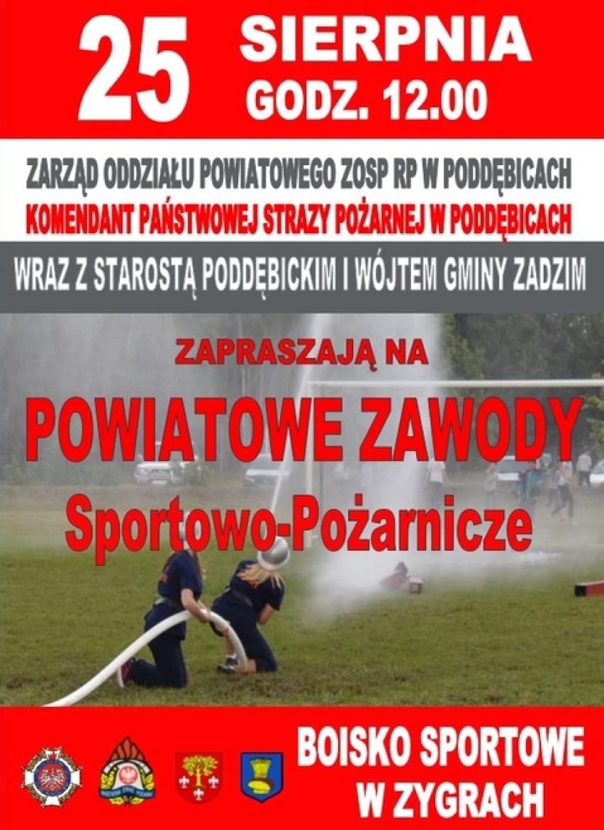 Powiatowe zawody sportowo-pożarnicze w Zygrach