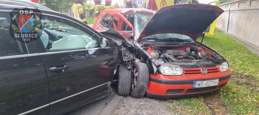 Wypadek Studzieniec (gmina Słubice). Zderzenie volkswagenów. Jedna osoba poszkodowana [ZDJĘCIA]