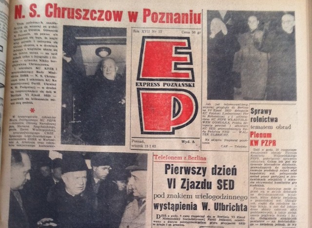 Nikita Chruszczow w Poznaniu kolejny raz był w 1963 roku. Z mieszkańcami spotkał się na dworcu