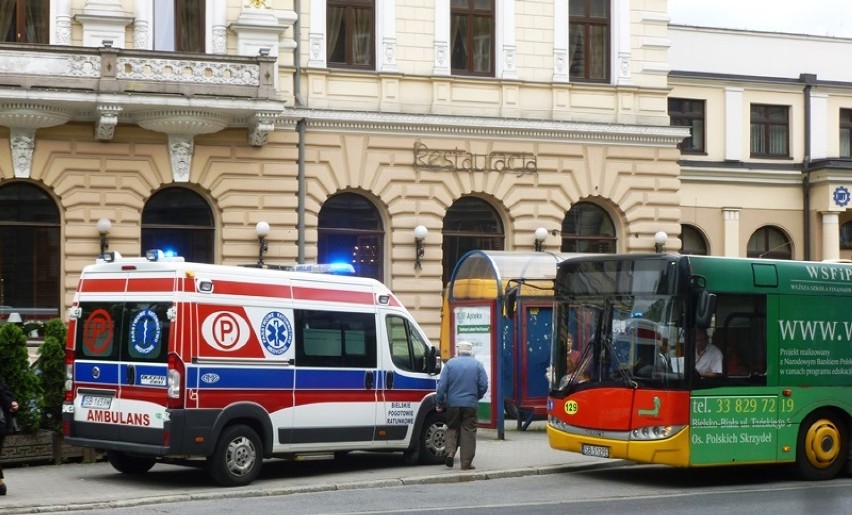 Bielsko-Biała: wypadek na przystanku MZK w Bielsku-Białej