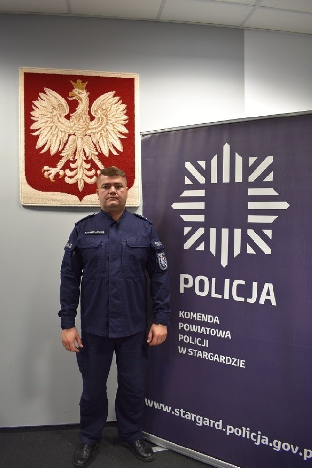 podkom. Krzysztof Wojsznarowicz, oficer prasowy Komendy Powiatowej Policji w Stargardzie