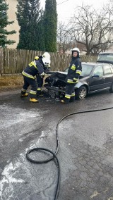 Pożar samochodu w Wąsoszu Górnym FOTO         