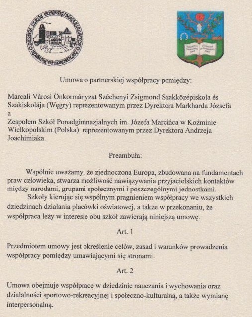 Koźmińska Szkoła na Zamku ma węgierskiego partnera. ZDJĘCIA