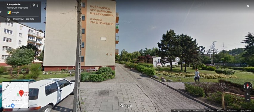 Kościan. Os. Piastowskie na zdjęciach Google Street View