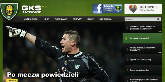 GKS ma wg Michała Wieczorka najlepszą stronę www ze wszystkich zespołów ze śląska grających w Ekstraklasie i I lidze