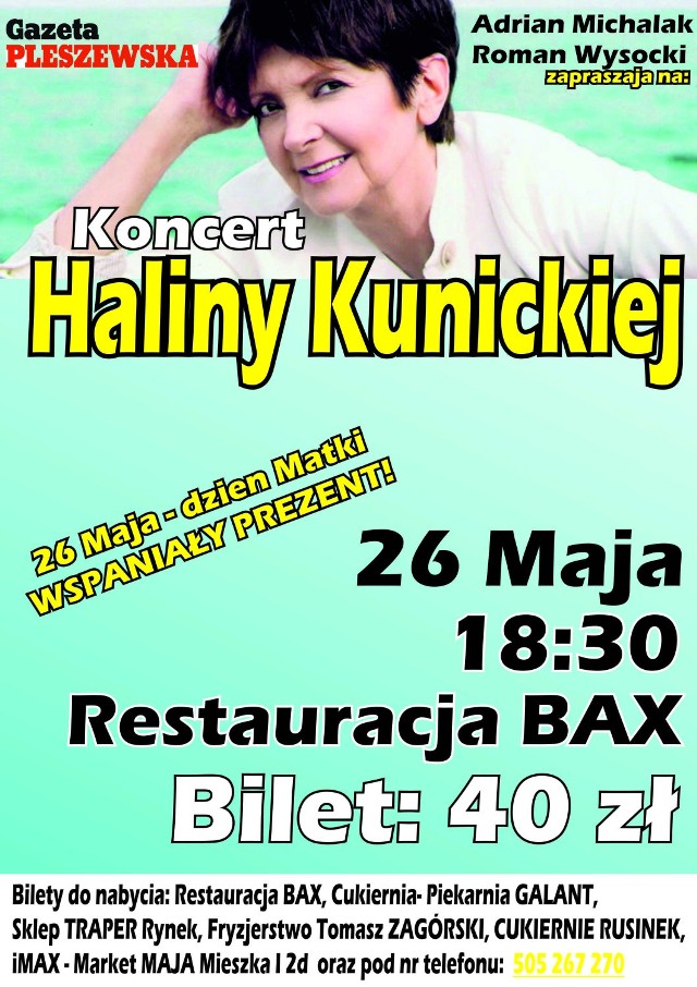 Koncert Haliny Kunickiej w Pleszewie