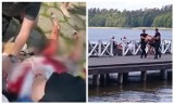 Zabójstwo w Augustowie. Nożownik zabił kobietę na promenadzie i poszedł popływać. Mamy nagranie ze zdarzenia (wideo)