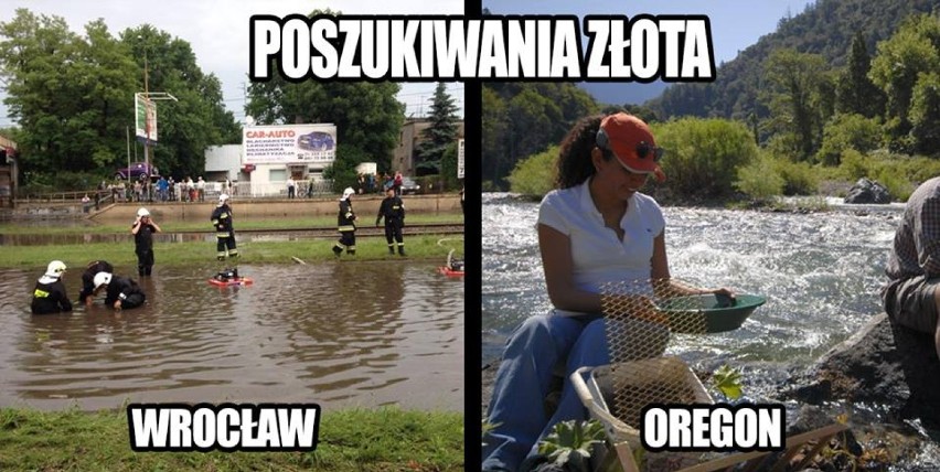 Mem powstały po ulewach we Wrocławiu