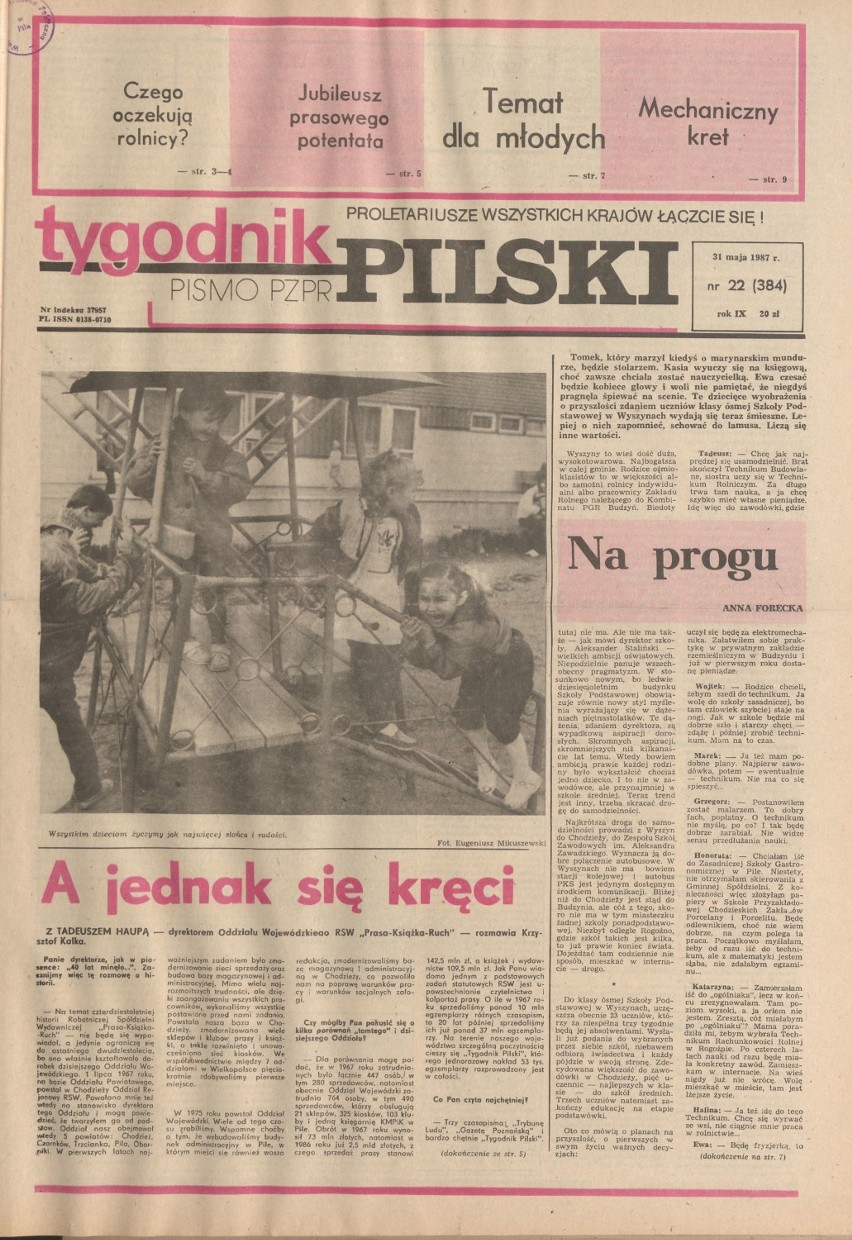 Hotel wreszcie otwarty, a w szkołach problemy z czystością - "Tygodnik Pilski", rocznik 1987