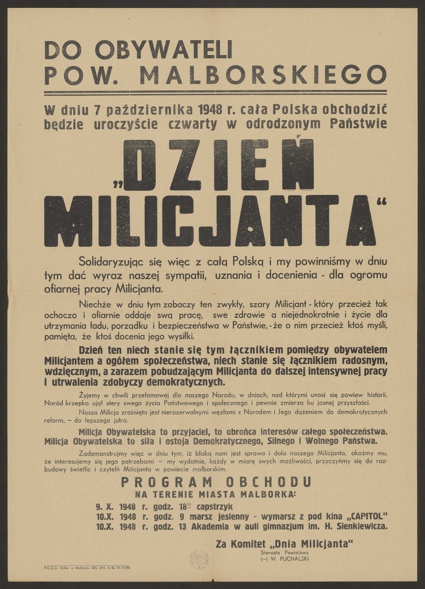 Malbork po wojnie. Stare afisze z lat 1946-1949 też pokazują, jak wyglądało życie w powojennym mieście