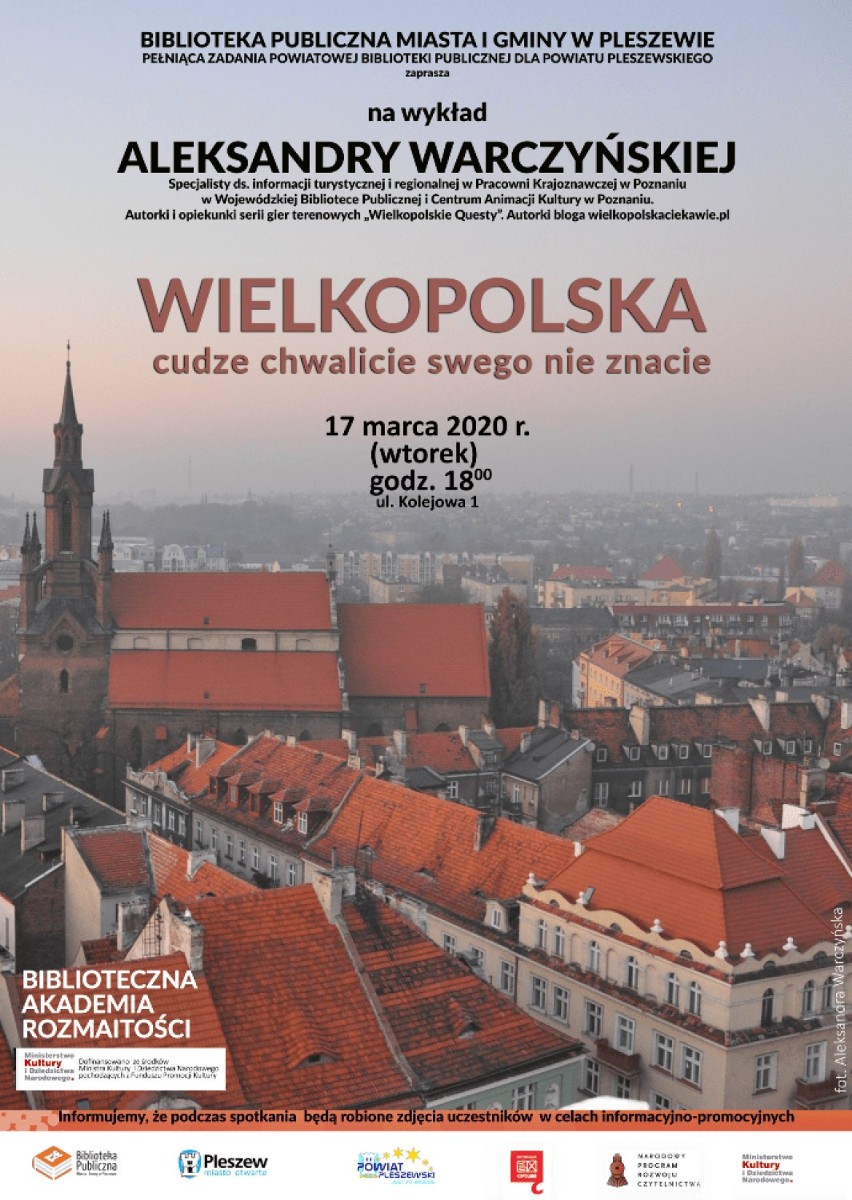 Biblioteka zaprasza na wykład poświęcony walorom turystycznym Wielkopolski