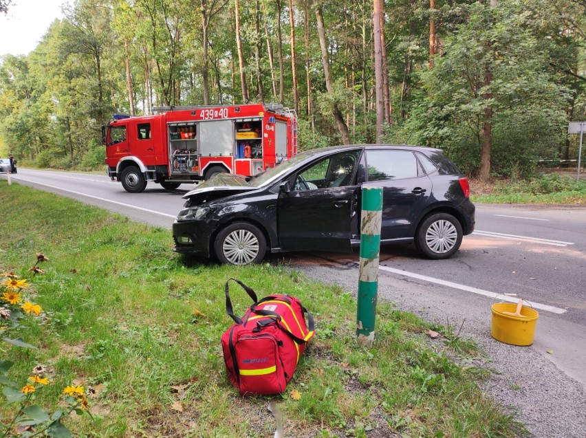 Wypadek Lubasz. Zderzenie trzech samochodów osobowych na drodze krajowej nr 73 pod Dąbrową Tarnowską. Interweniowały służby