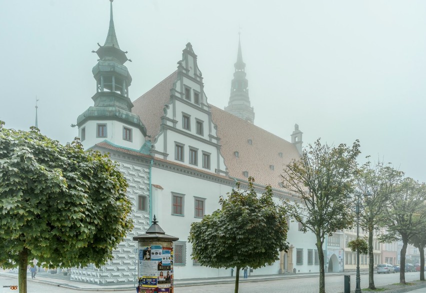 Brzeg w pięknej, jesiennej scenerii