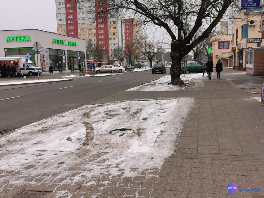 Atak ostrym narzędziem na ulicy Kaliskiej we Włocławku....