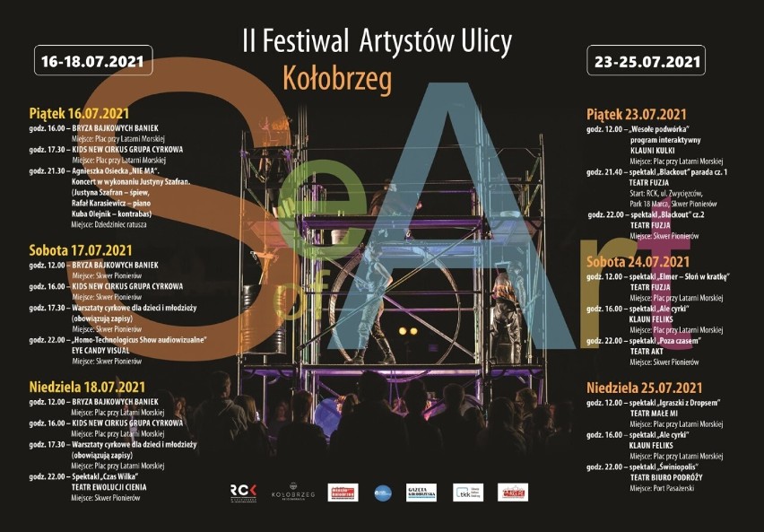 Przez dwa weekendy w Kołobrzegu II Festiwal Artystów Ulicy Sea of Art - będzie świetnie!
