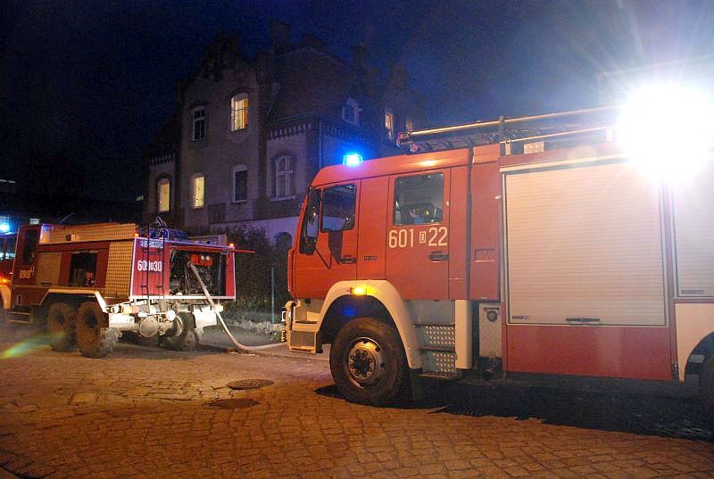 Pieńsk: Alarm ogniowy przy ul.  Partyzantów