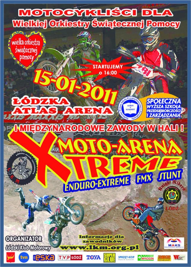 Plakat I Międzynarodowych Zawodów Motocyklowych EXTREME.