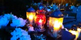 Cmentarz w Sławnie już błyszczy tysiącami światełek. Zdjęcia z 30.10.2023 r. po zachodzie słońca