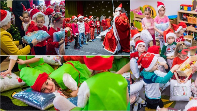 Dzieci mocno przeżywały odwiedziny św. Mikołaja. Prezentami obdarowano ponad 1300 maluchów ze wszystkich przedszkoli i żłobków na terenie gminy