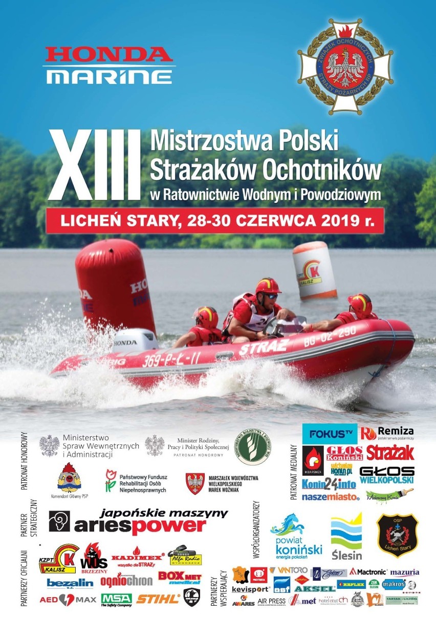 W dniach 28-30 czerwca br. nad malowniczym Jeziorem Licheńskim odbędą się XIII Mistrzostwa Polski Strażaków Ochotników .