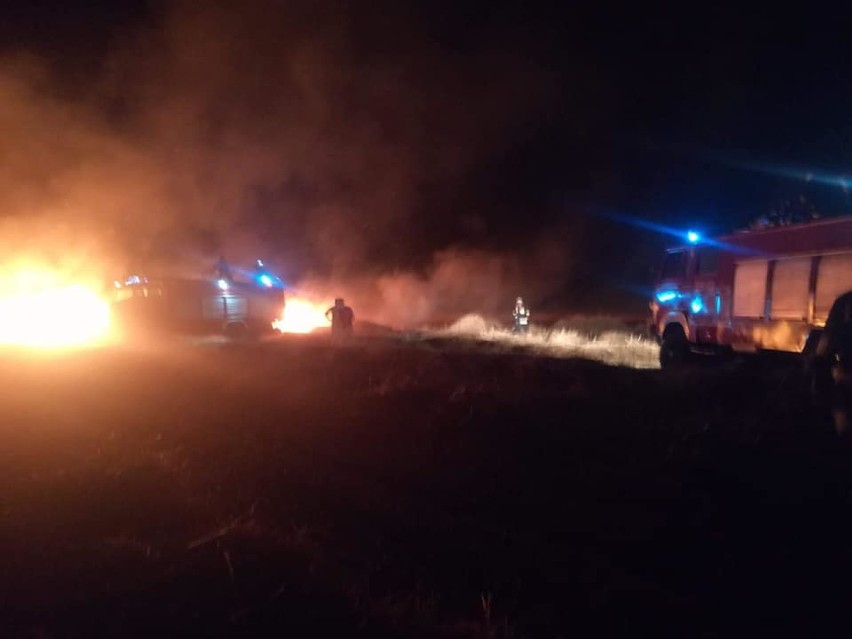 Pożar ścierniska w Białczu (26.07.2019). To było podpalenie....