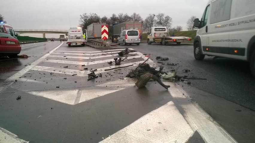 Wypadek koło Kątów Wrocławskich