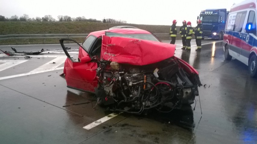 Wypadek koło Kątów Wrocławskich