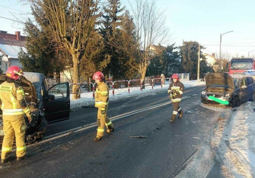 Wypadek na ulicy Batalionów Chłopskich w Pińczowie.
