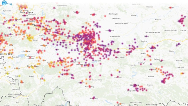 Stan z godz. 18 17 grudnia, Małopolska.
Wczoraj znowu trudno było oddychać mieszkańcom Małopolski. Niemal tradycyjnie najgorsze powietrze było w Krakowie, Oświęcimiu, Wieliczce i jej okolicach. Niewiele lepiej oddychało się w Wadowicach, Trzebini i Olkuszu. Dzisiaj, wg. prognoz ma być jeszcze gorzej.