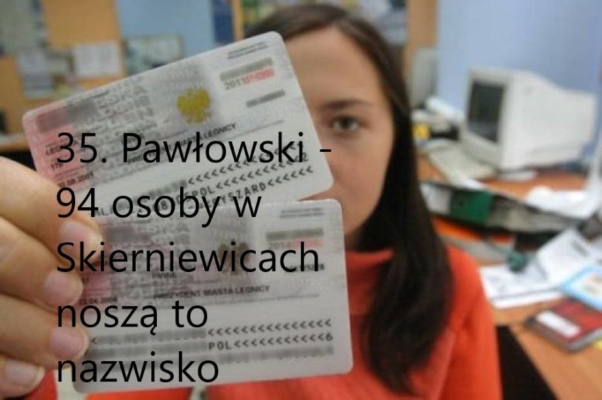 Najpopularniejsze nazwiska w Skierniewicach. Znajdziecie swoje na liście?