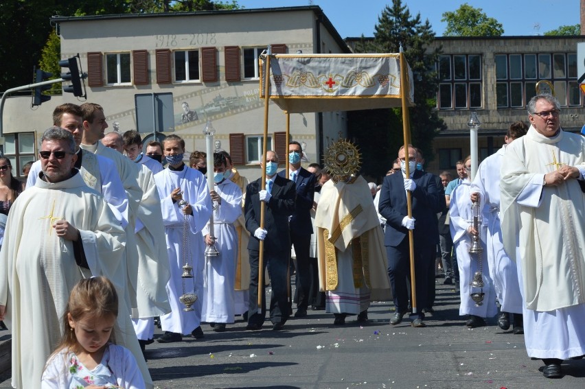 Procesja Bożego Ciała z katedry do kościoła "na górkę".