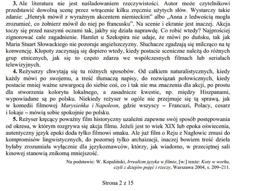 MATURA Z POLSKIEGO 2015. Egzamin próbny z CKE [15 grudnia]