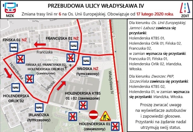 Warto, by mieszkańcy osiedla, którzy korzystają z komunikacji miejskiej, zorientowali się wcześniej w położeniu nowych tymczasowych przystanków autobusowych