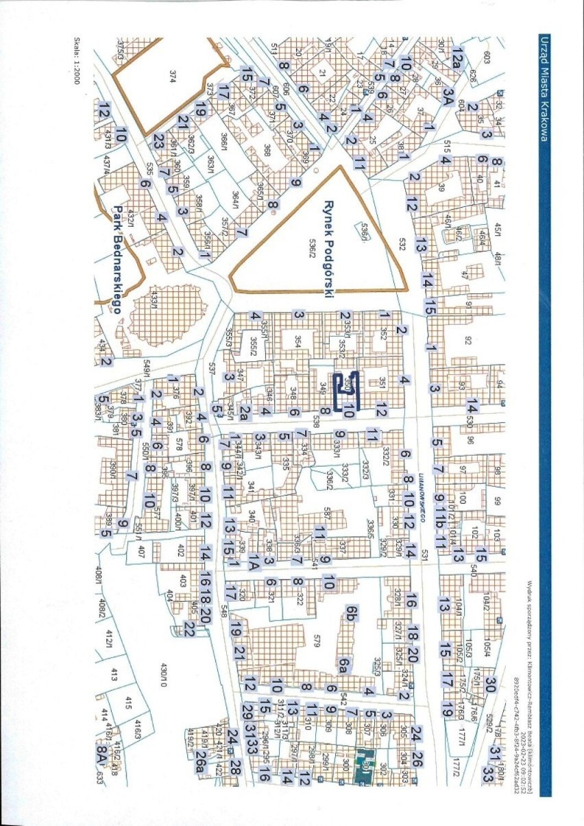Mapa pokazująca położenie jednego z mieszkań przy ul....