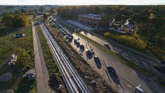 Korki w Toruniu związane z pracami budowlanymi w wielu częściach miasta