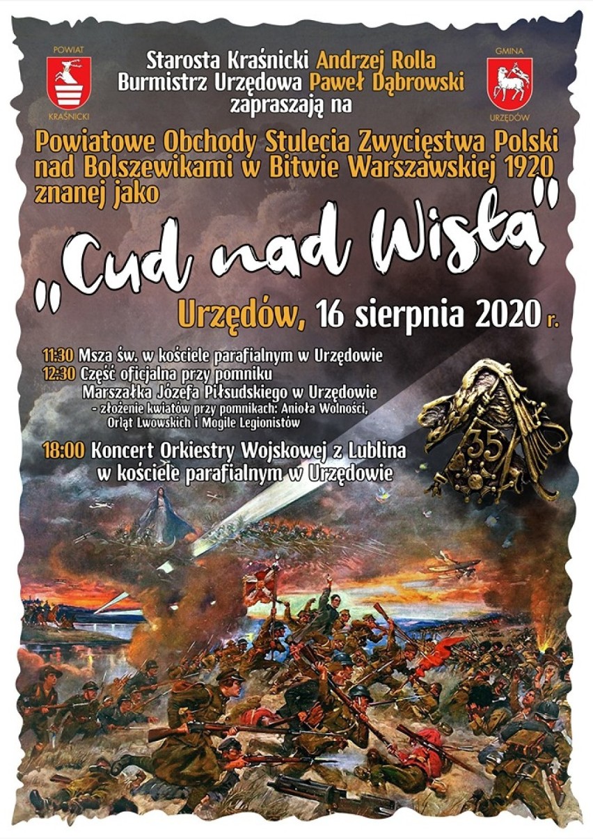 Święto Wojska Polskiego w Kraśniku i pow. kraśnickim. Mieszkańcy uczczą setną rocznicę Bitwy Warszawskiej. Program uroczystości