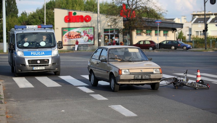 Wypadek na Pabianickiej w Łodzi.