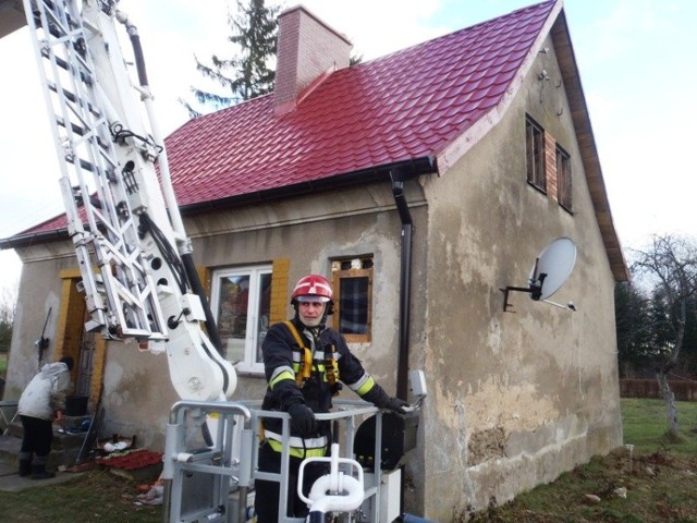 Interwencje straży pożarnej podczas huraganu w Braniewie