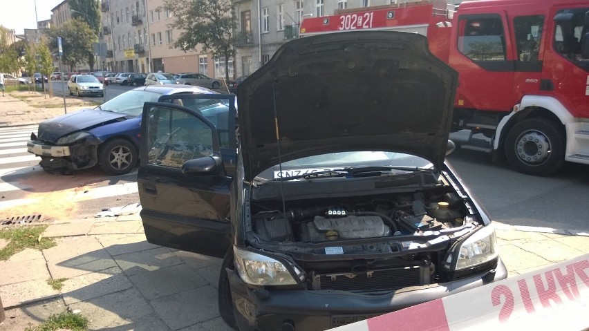 Wypadek na skrzyżowaniu ulic Więckowskiego i 28. Pułku Strzelców Kaniowskich 5.08.2015