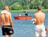 Mężczyzna utonął w jeziorze Bugaj w Piotrkowie. Policja pod nadzorem prokuratury wyjaśnia okoliczności zdarzenia ZDJĘCIA