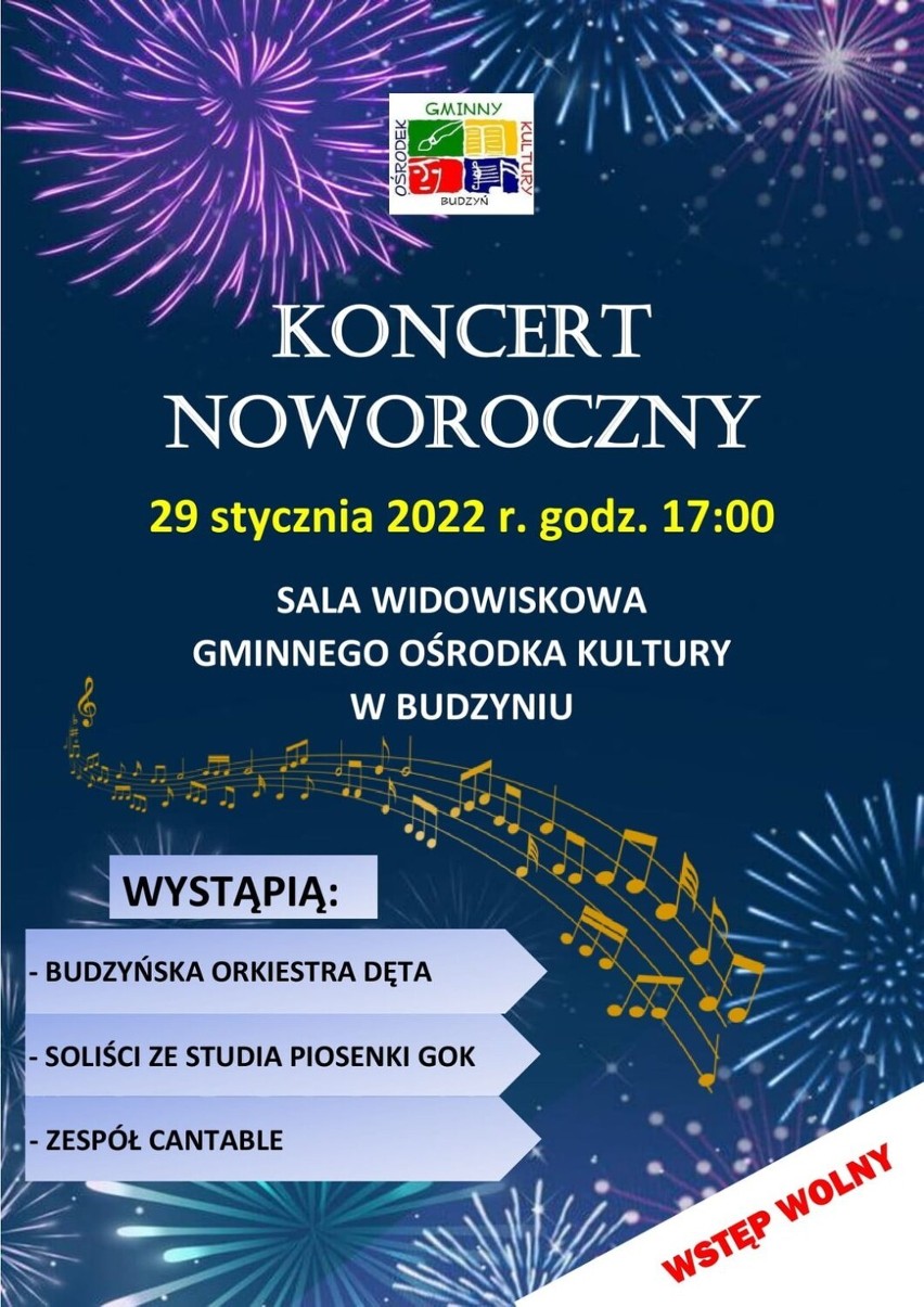 Gminny Ośrodek Kultury w Budzyniu zaprasza na Koncert...