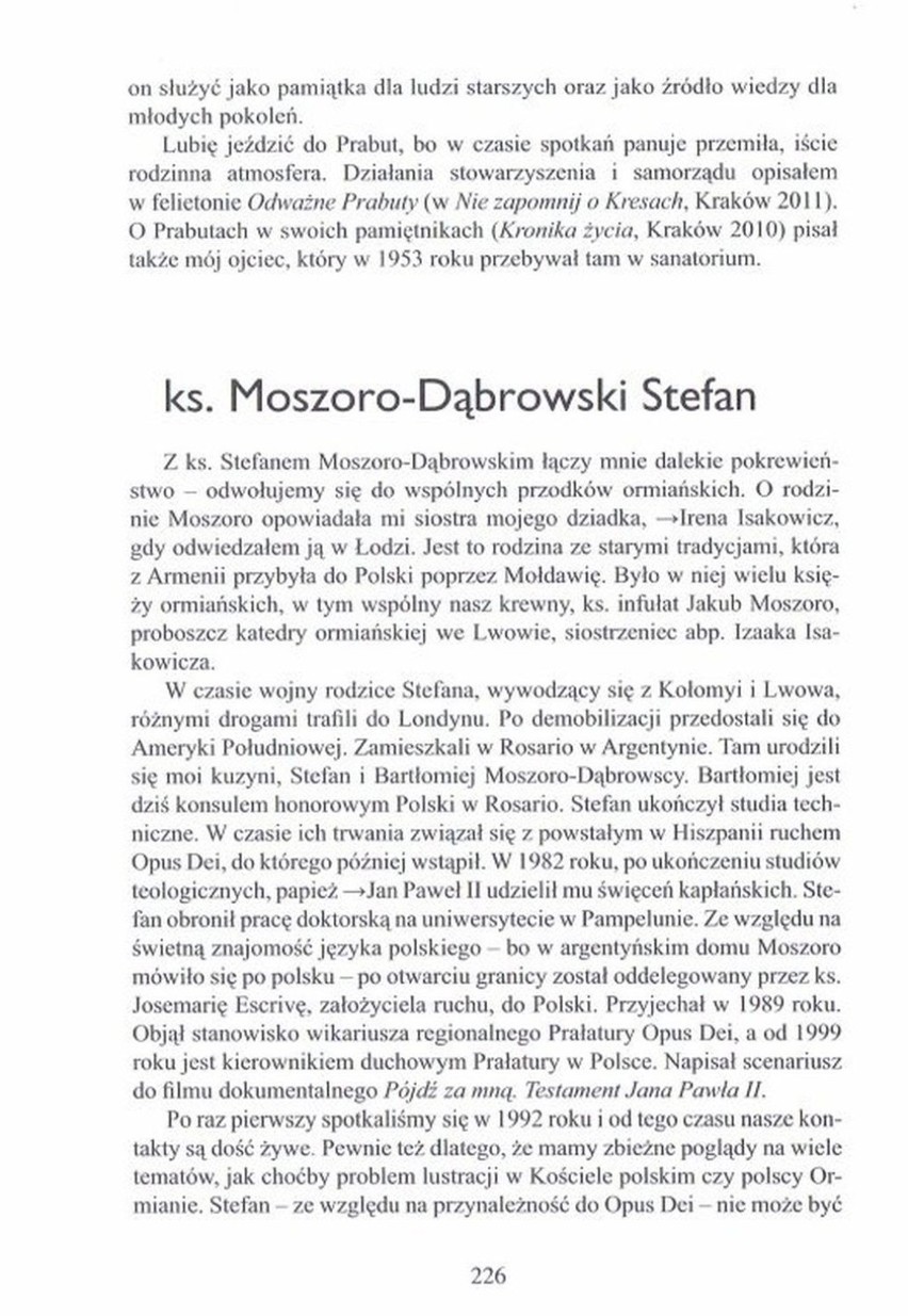 Ks. Tadeusz Isakowicz-Zaleski o Prabutach napisał w swojej najnowszej książce