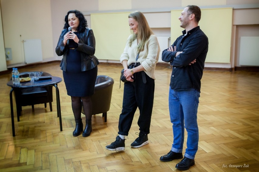 Spotkanie z aktorami filmu „Supernova” w Kraśniku - Marcinem Zarzecznym i Anną Mrozowską. Zdjęcia