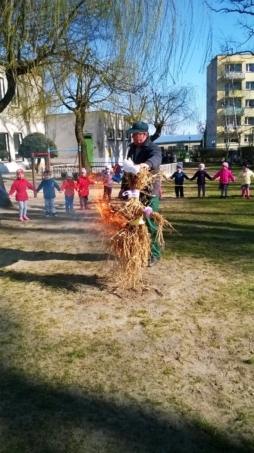 Zdjęcie ilustrujące przywitanie wiosny przez dzieci z Przedszkola nr 2 w Sycowie
