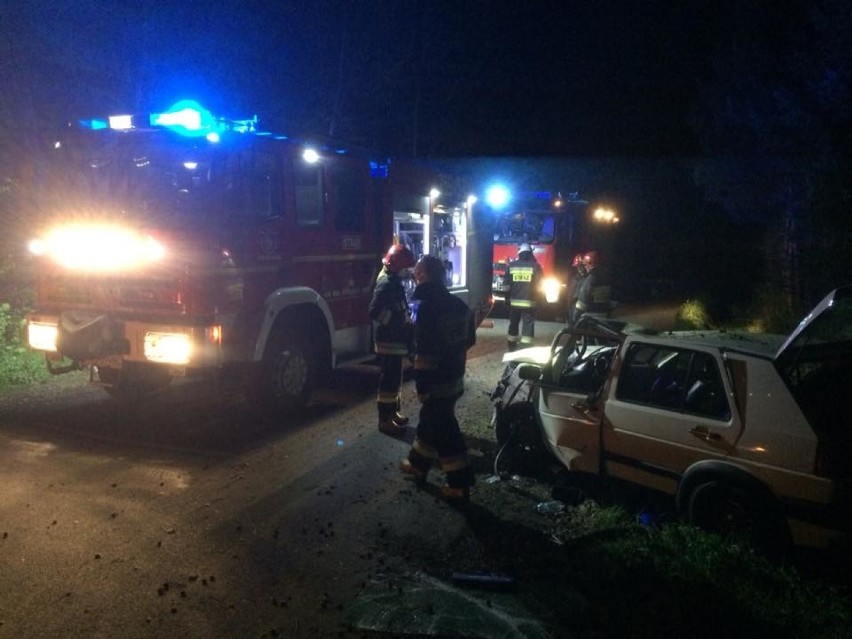 Groźny wypadek w Jelnej. Kierowca zabrany do szpitala